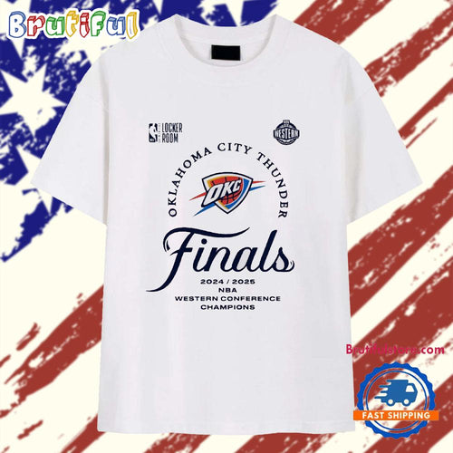 Oklahoma City Thunder 2024-2025 NBA Western Conference Finals Champions Locker Room T Shirt