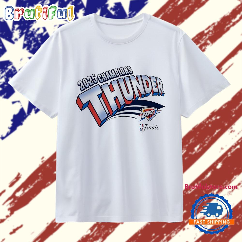 Oklahoma City Thunder 2025 NBA Champions Comic T Shirt