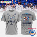 Oklahoma City Thunder 2025 Western Conference Champions Locker Room 3D Shirt