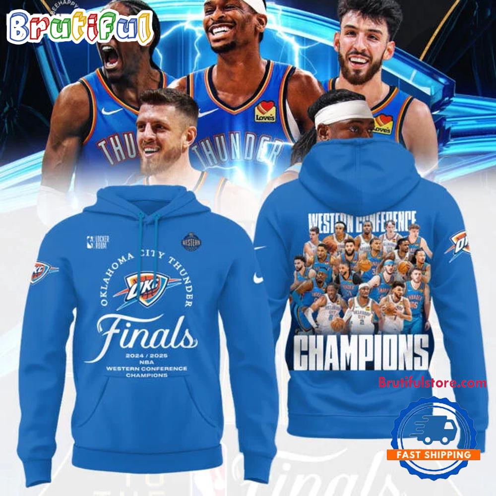Oklahoma City Thunder 2025 Western Conference Champions Locker Room Limited Edition Hoodie