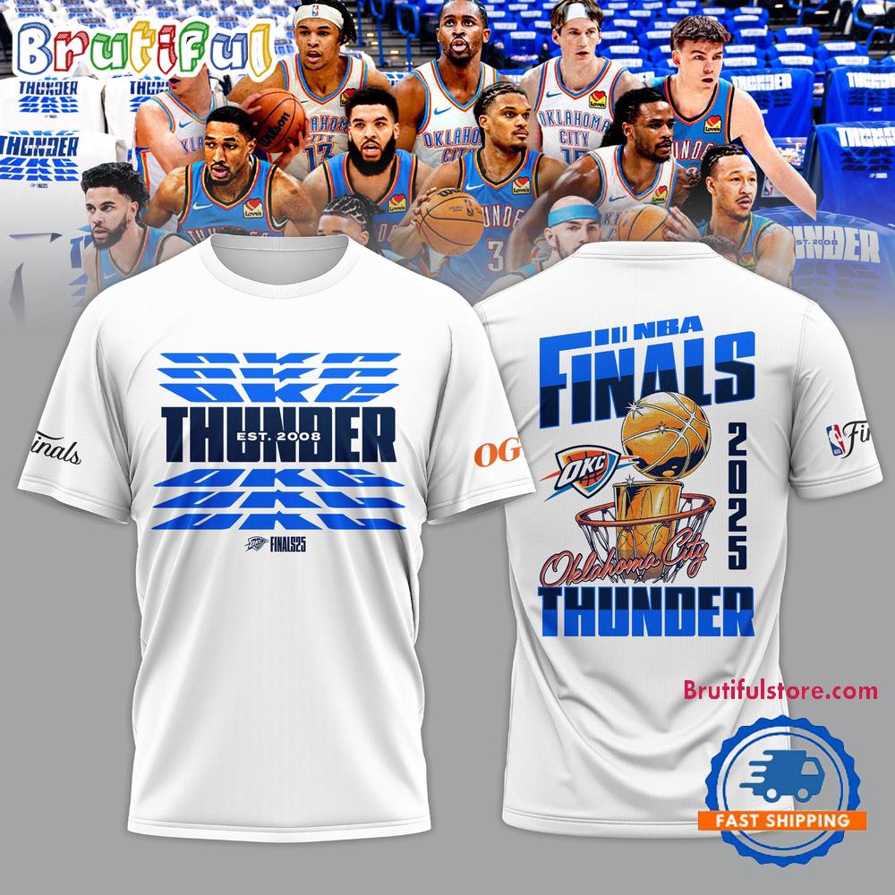 Oklahoma City Thunder Final 2025 Limited Edition White Shirt