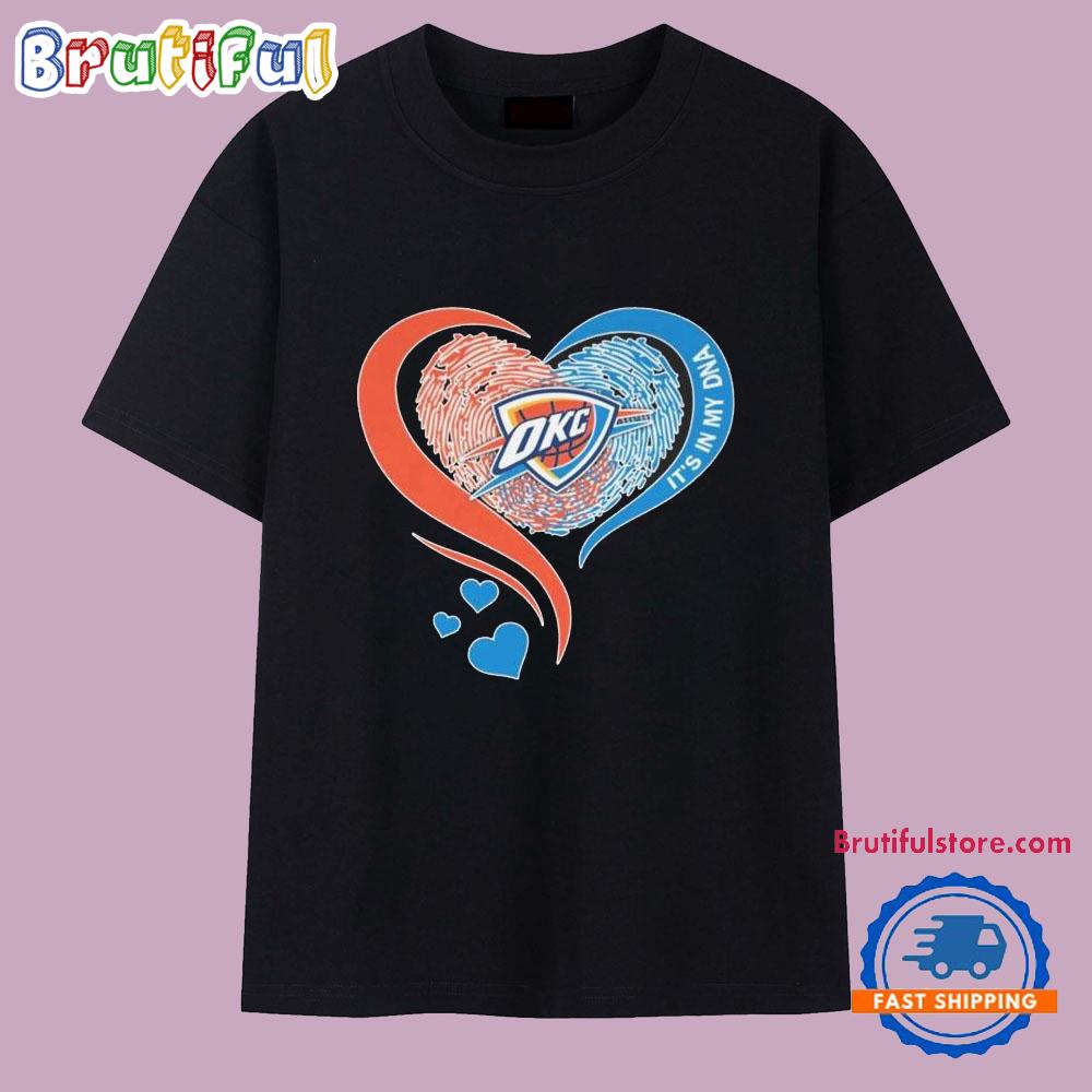 Oklahoma City Thunder It’s In My DNA Heart Logo 2025 T Shirt