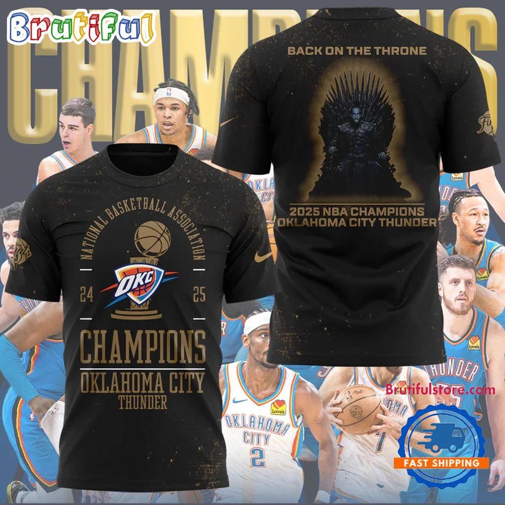 Oklahoma City Thunder National Basketball Association Champions 2025 3D TShirt