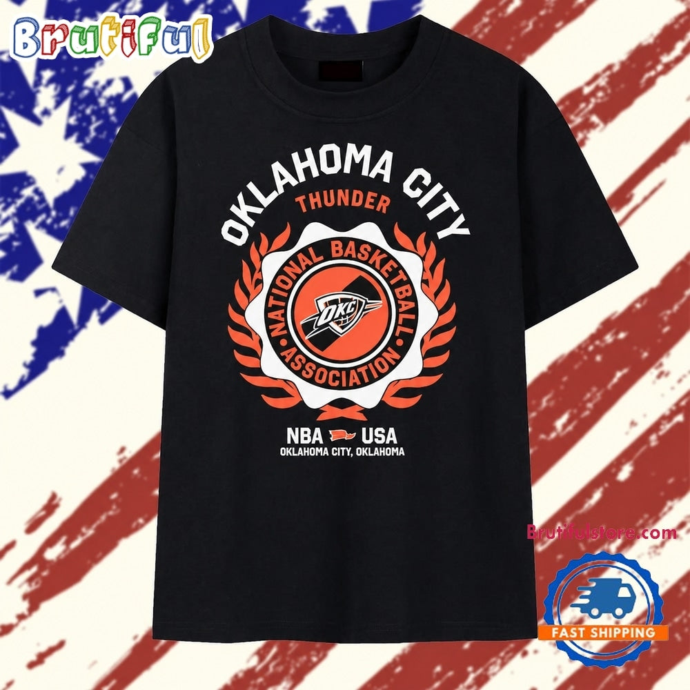 Oklahoma City Thunder National Basketball Association Logo T Shirt