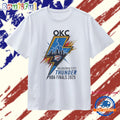 Oklahoma City Thunder NBA Finals 2025 Skyline Lightning T Shirt