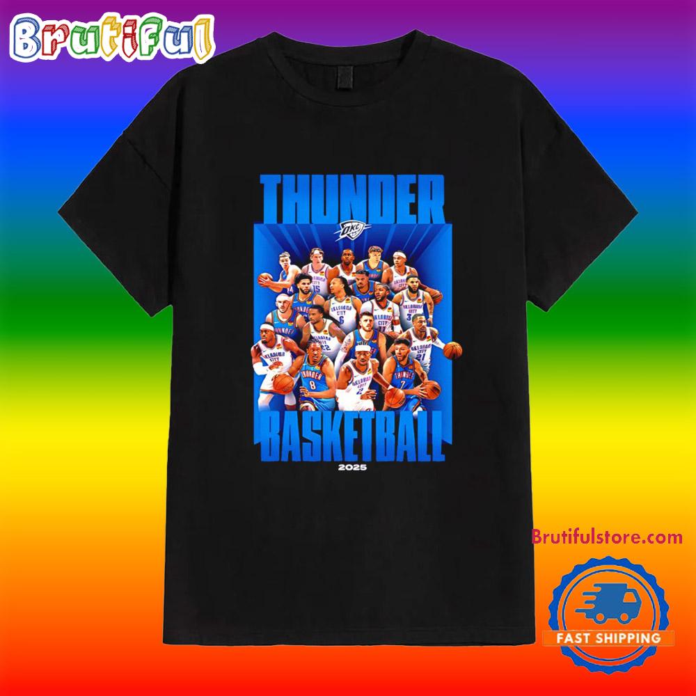 Oklahoma City Thunder Team College 2024-2025 Roster Shirt