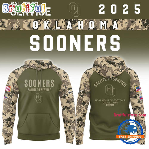 Oklahoma Sooners 2025 NCAA Salute To Service Limited New Hoodie