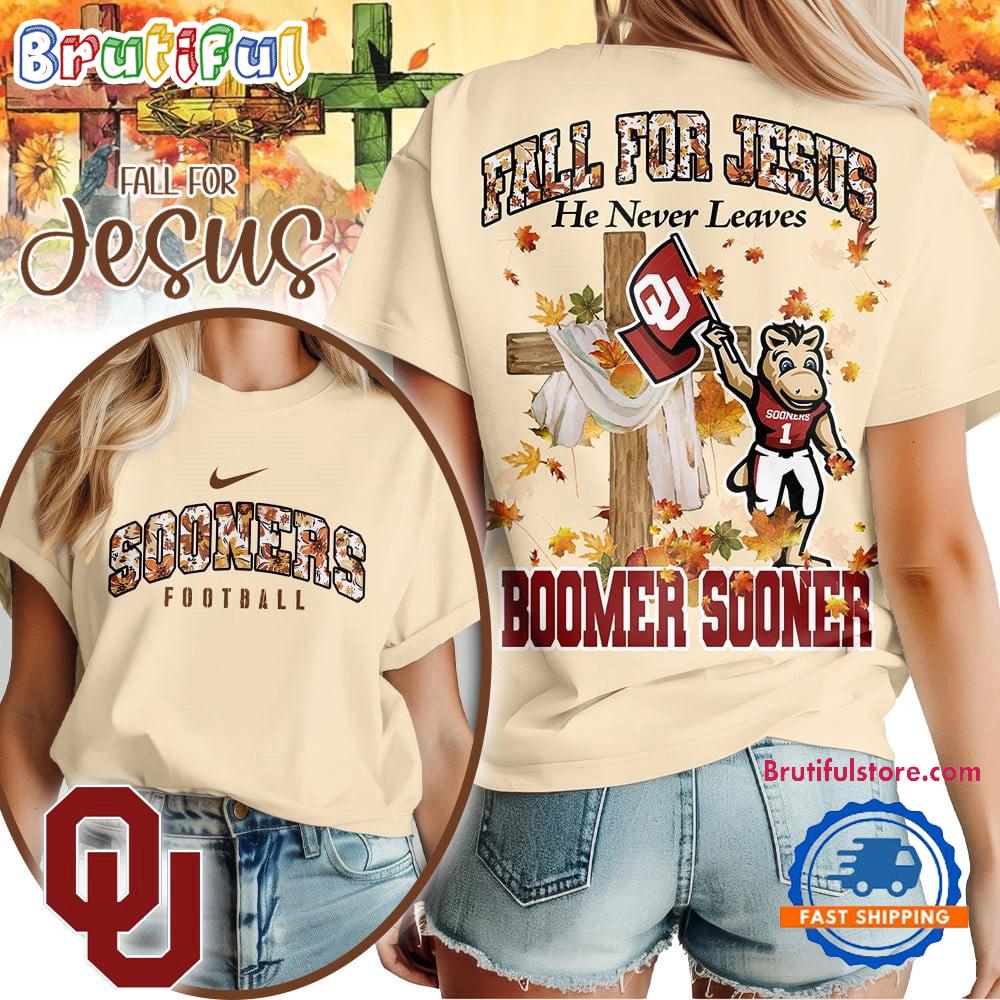 Oklahoma Sooners 2025 NCAA Season Fall For Jesus Unisex 3D Shirt