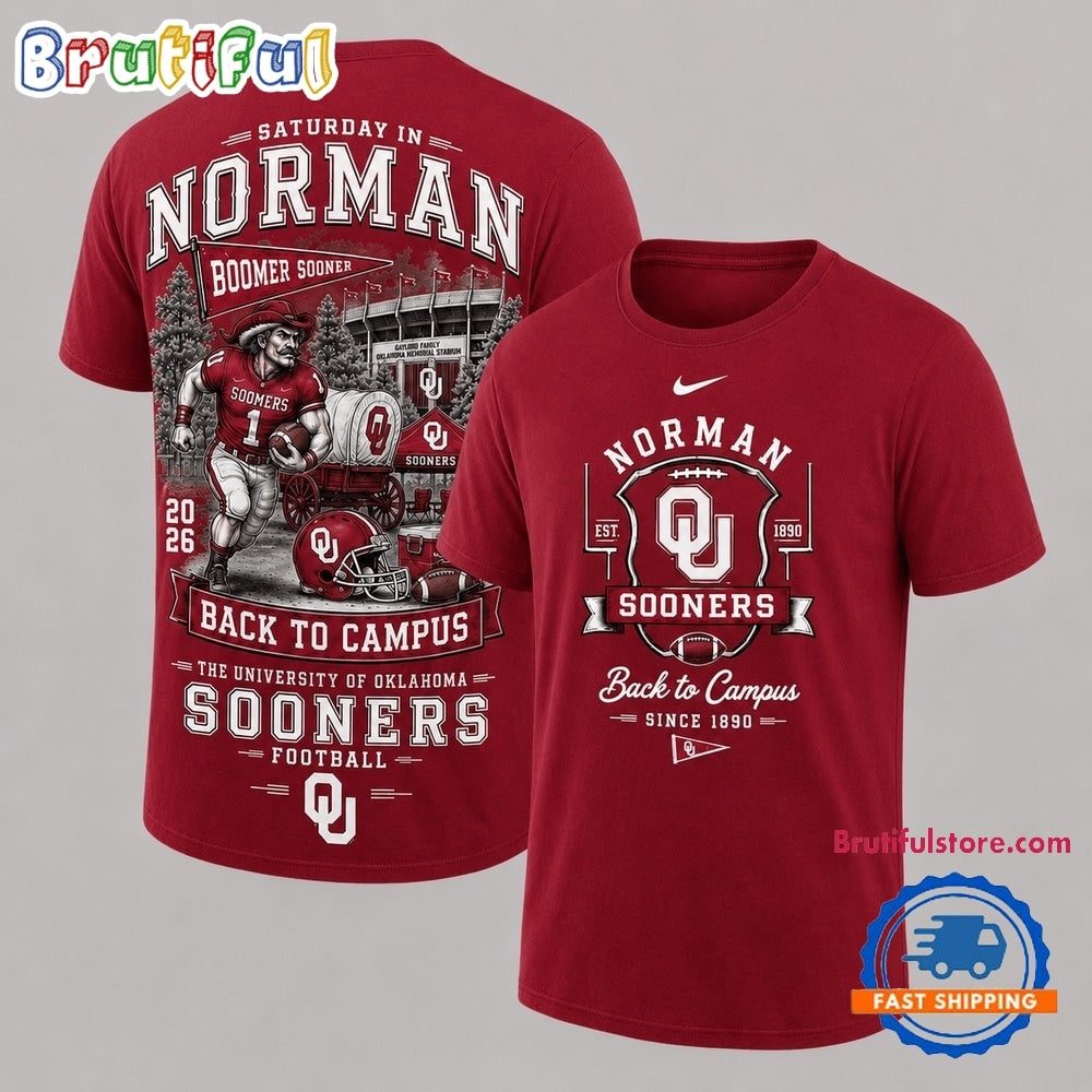 Oklahoma Sooners 2026 NCAA Back To Campus 3D Shirt