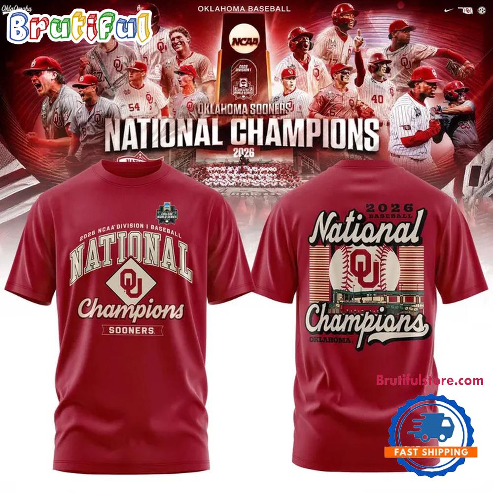 Oklahoma Sooners 2026 NCAA Baseball Men’s College World Series Champions Limited T Shirt