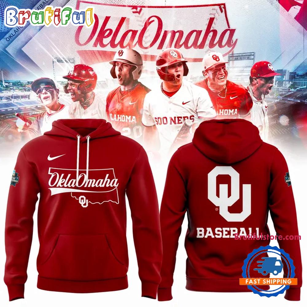 Oklahoma Sooners Baseball Omaha 2026 Men’s College World Series Red Hoodie T-Shirt