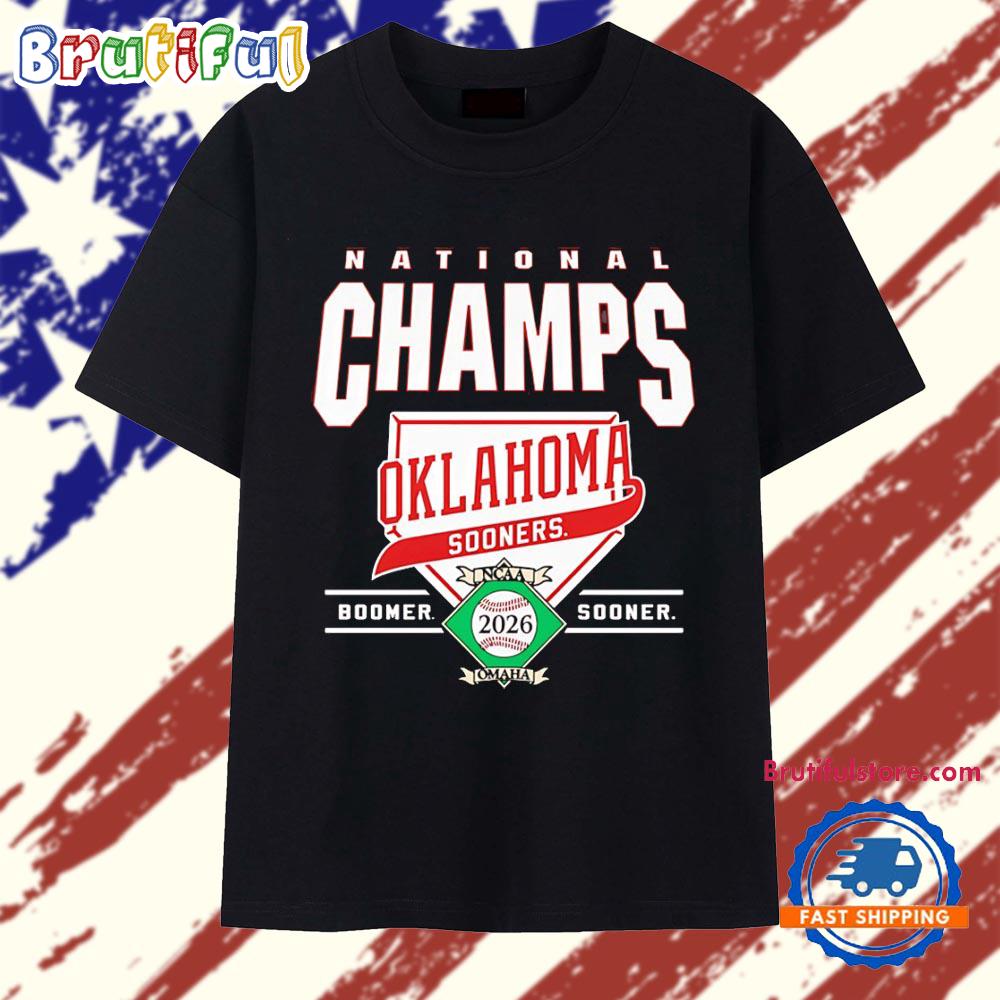 Oklahoma Sooners boomer home plate national champs NCAA 2026 Omaha T Shirt