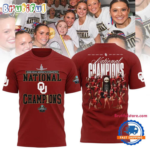 Oklahoma Sooners Champion 2026 NCAA Women’s Gymnastics National Champions All Team T Shirt