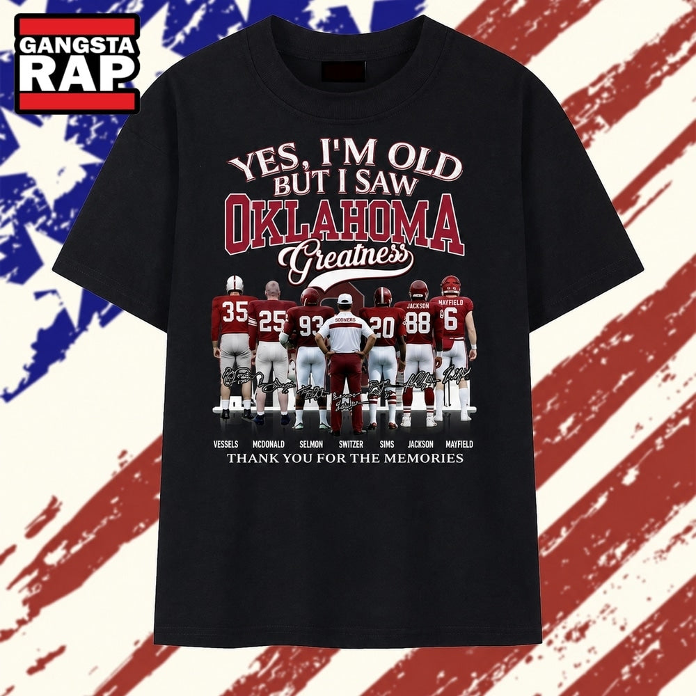 Oklahoma Sooners Football Legends Thank You For The Memories T Shirt