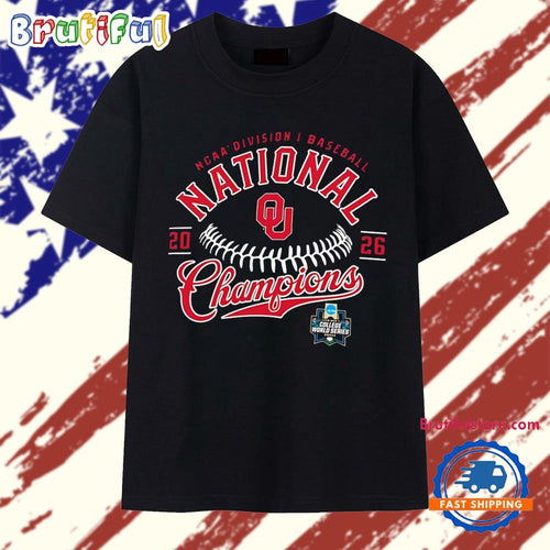 Oklahoma Sooners NCAA Division I Baseball National Champions 2026 College World T Shirt