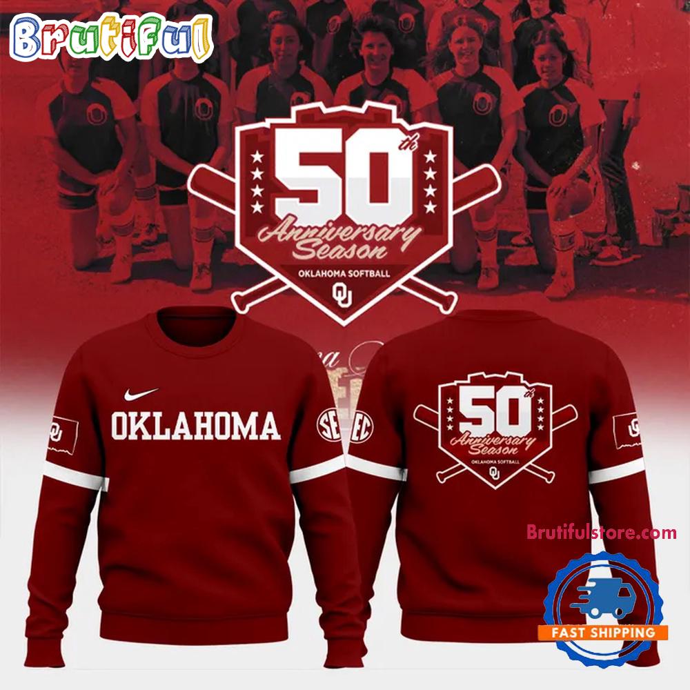 Oklahoma Sooners Softball 50 Season Anniversary Limited Edition Hoodie T-Shirt