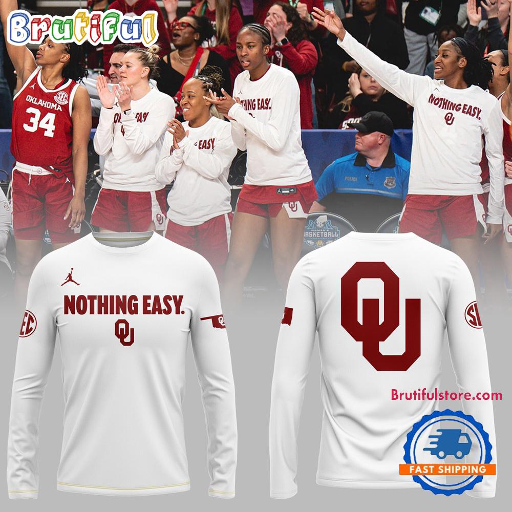 Oklahoma Sooners Special New Oklahoma Nothing Easy 3D Shirt
