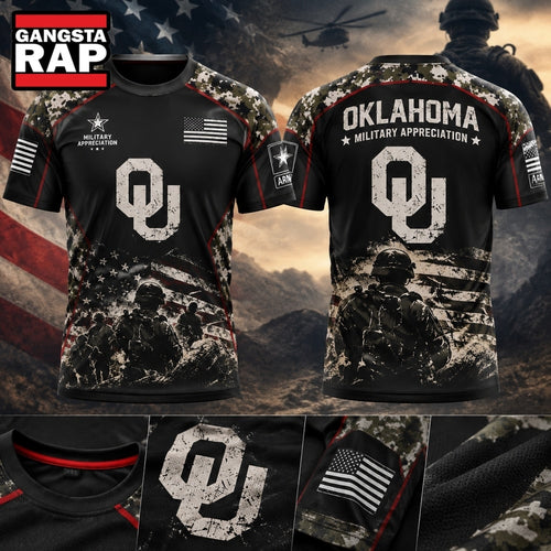 Oklahoma Sooners x Military Appreciation T Shirt