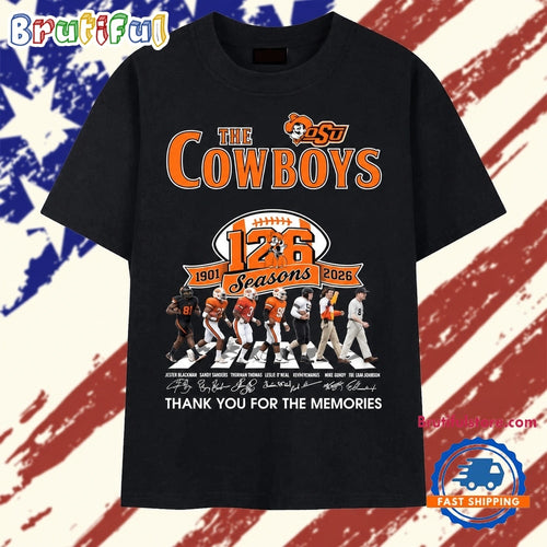 Oklahoma State Cowboys 126 Seasons Abbey Road Signatures T Shirt