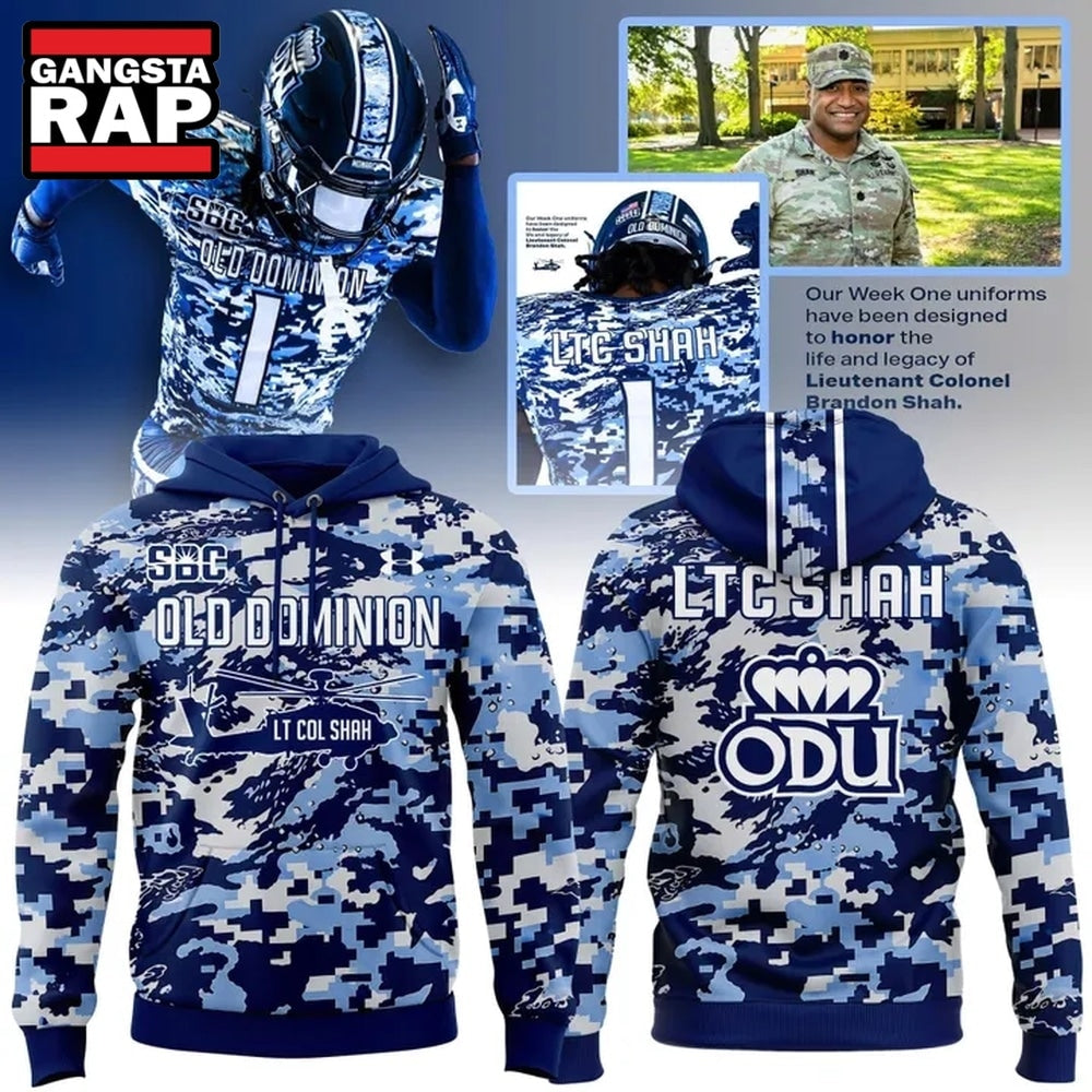 Old Dominion Monarchs Lieutenant Colonel Brandon Shah Hoodie T-Shirt