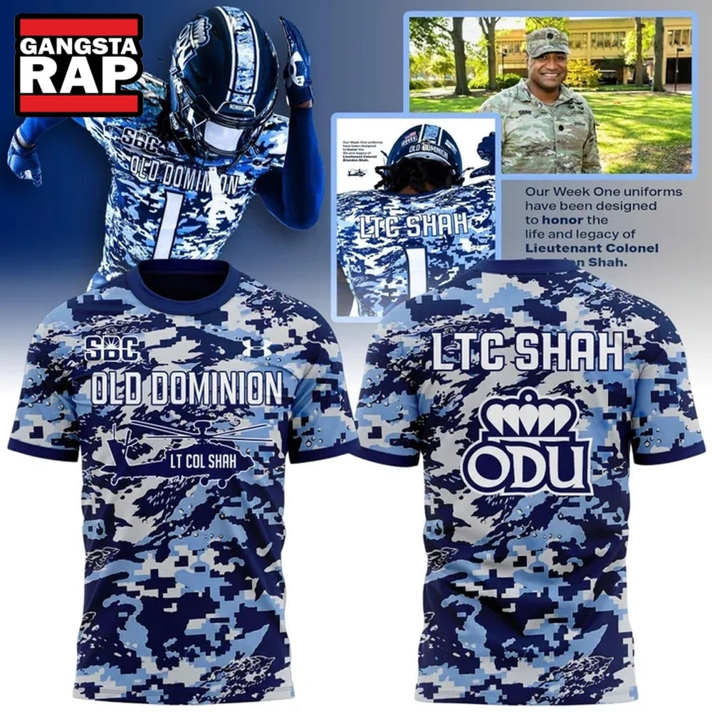 Old Dominion Monarchs Lieutenant Colonel Brandon Shah Hoodie T-Shirt