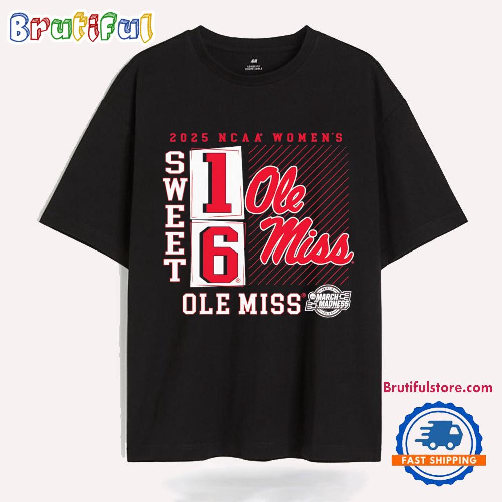 Ole Miss Rebels 2025 March Madness Sweet 16 No Look Pass T Shirt