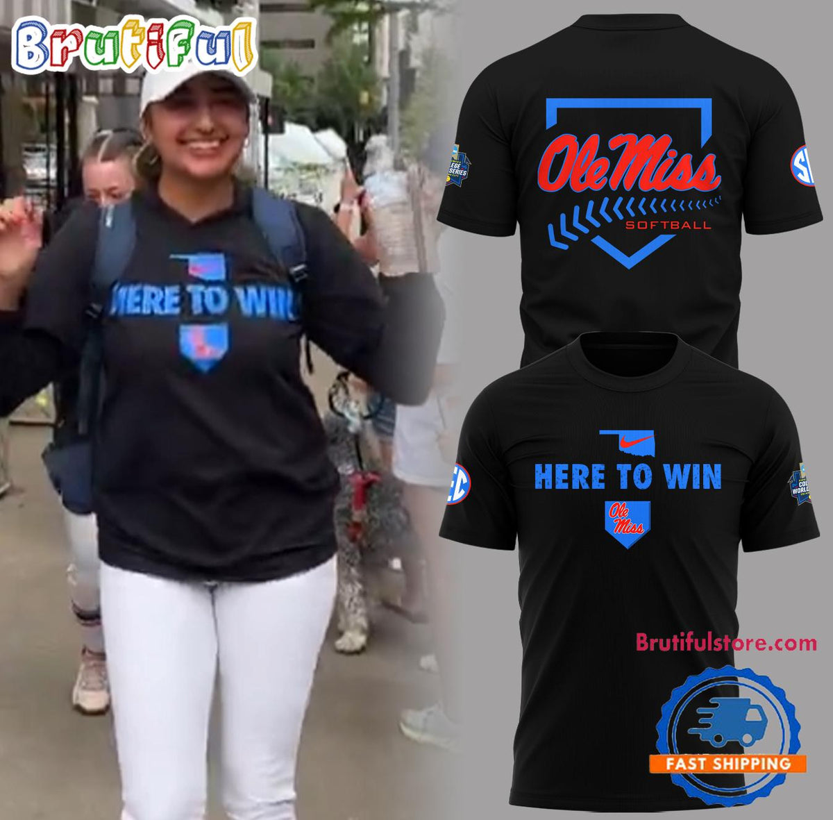 Ole Miss Rebels 2025 Softball Here To Win T Shirt