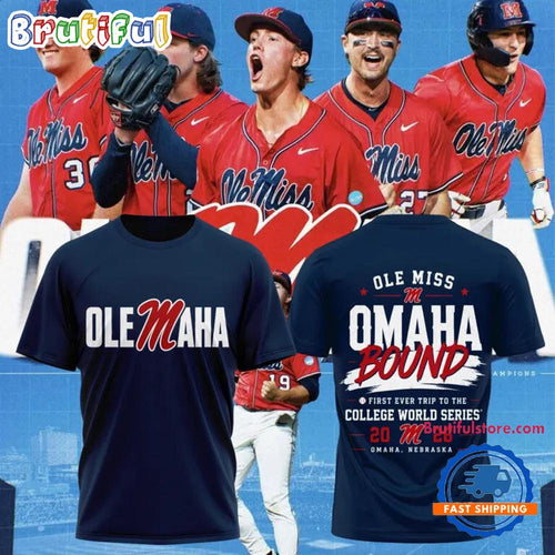 Ole Miss Rebels 2026 NCAA Baseball Men’s College World Series Limited Edition Blue 3D Shirt