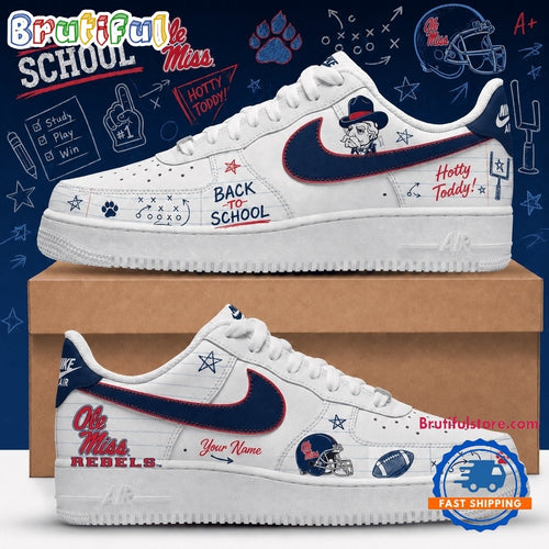 Ole Miss Rebels 2026 NCAA Football Back To School Air Force 1 Shoes Sneakers