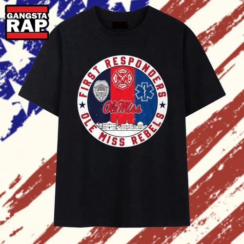 Ole Miss Rebels First Responders Police Fire EMS Tribute T Shirt