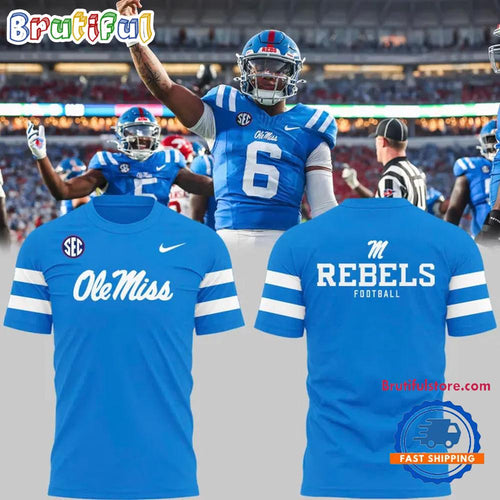 Ole Miss Rebels Football Gameday 2025 Powder Blue T Shirt