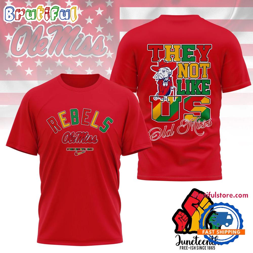 Ole Miss Rebels Juneteenth Freedom Day 3D Shirt