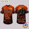 Ole Miss Rebels NCAA Haunted Night Halloween Baseball Jersey Shirt