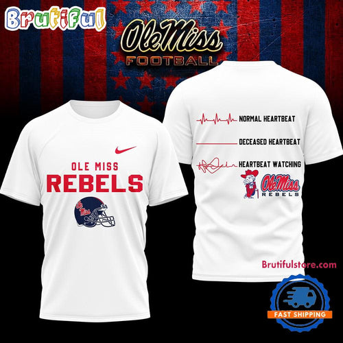 Ole Miss Rebels NCAA Heartbeat Unisex 3D Shirt