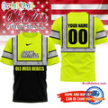 Ole Miss Rebels NCAA Hi Vis Safety Unisex 3D Shirt