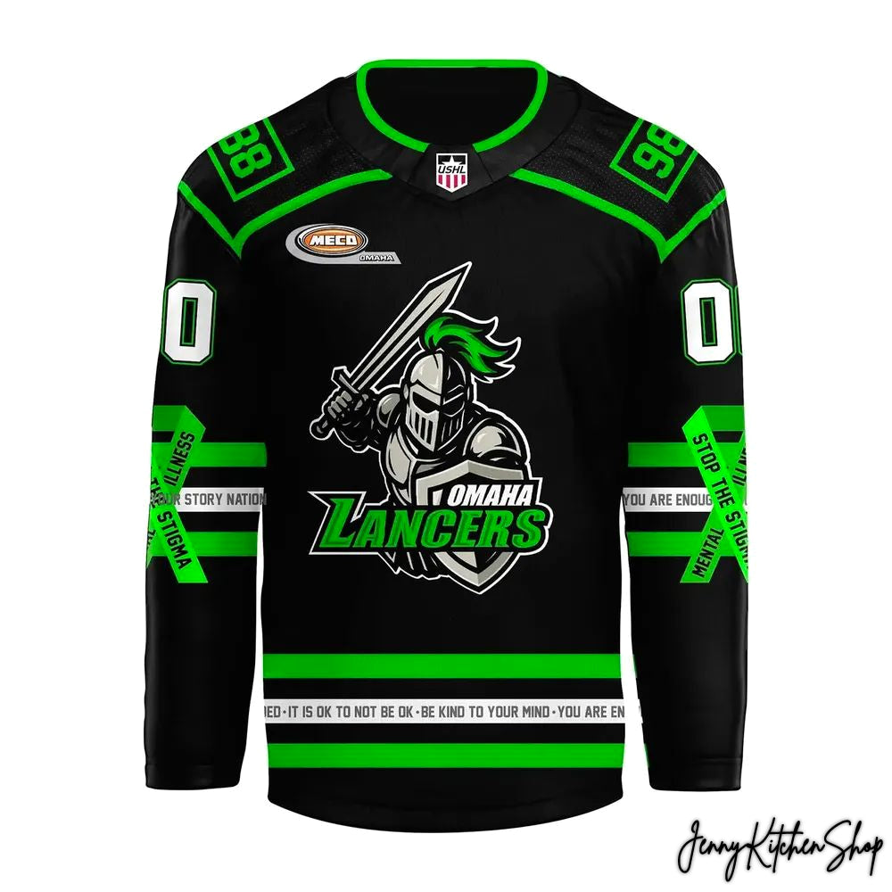 Omaha Lancers Mental Health Awareness Night 2026 Exclusive Jersey
