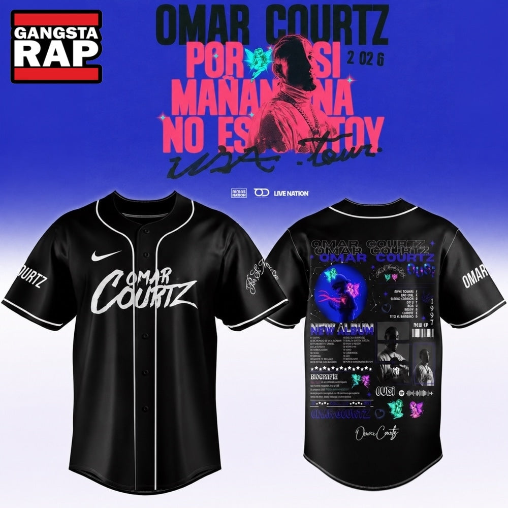 Omar Courtz Por Si Manana No Estoy Tour 2026 Signed Baseball Jersey