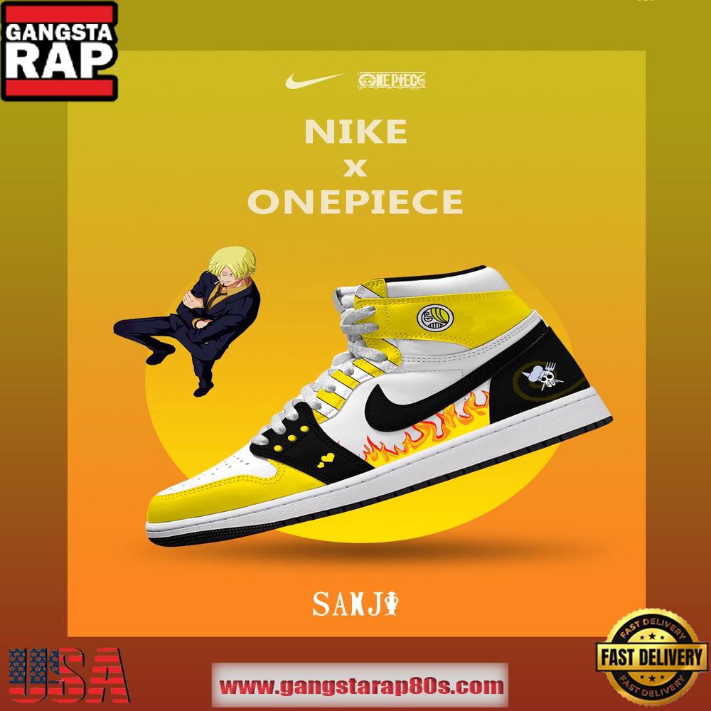 One Piece Black Leg Sanji Air Jordan 1 High-Top Sneakers