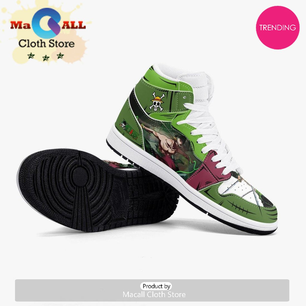 One Piece Roronoa Zoro Santoryu Three Swords AJ1 High Top Shoes