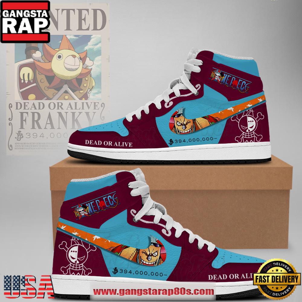 One Piece Wanted Franky Limited Edition Nike Air Jordan 1 Sneakers Shoes