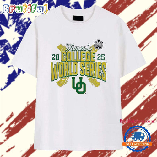 Oregon Ducks 2025 NCAA Softball Women’s College World Series Cut Off Logo T Shirt