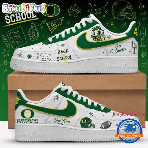 Oregon Ducks 2026 NCAA Football Back To School Air Force 1 Shoes Sneakers