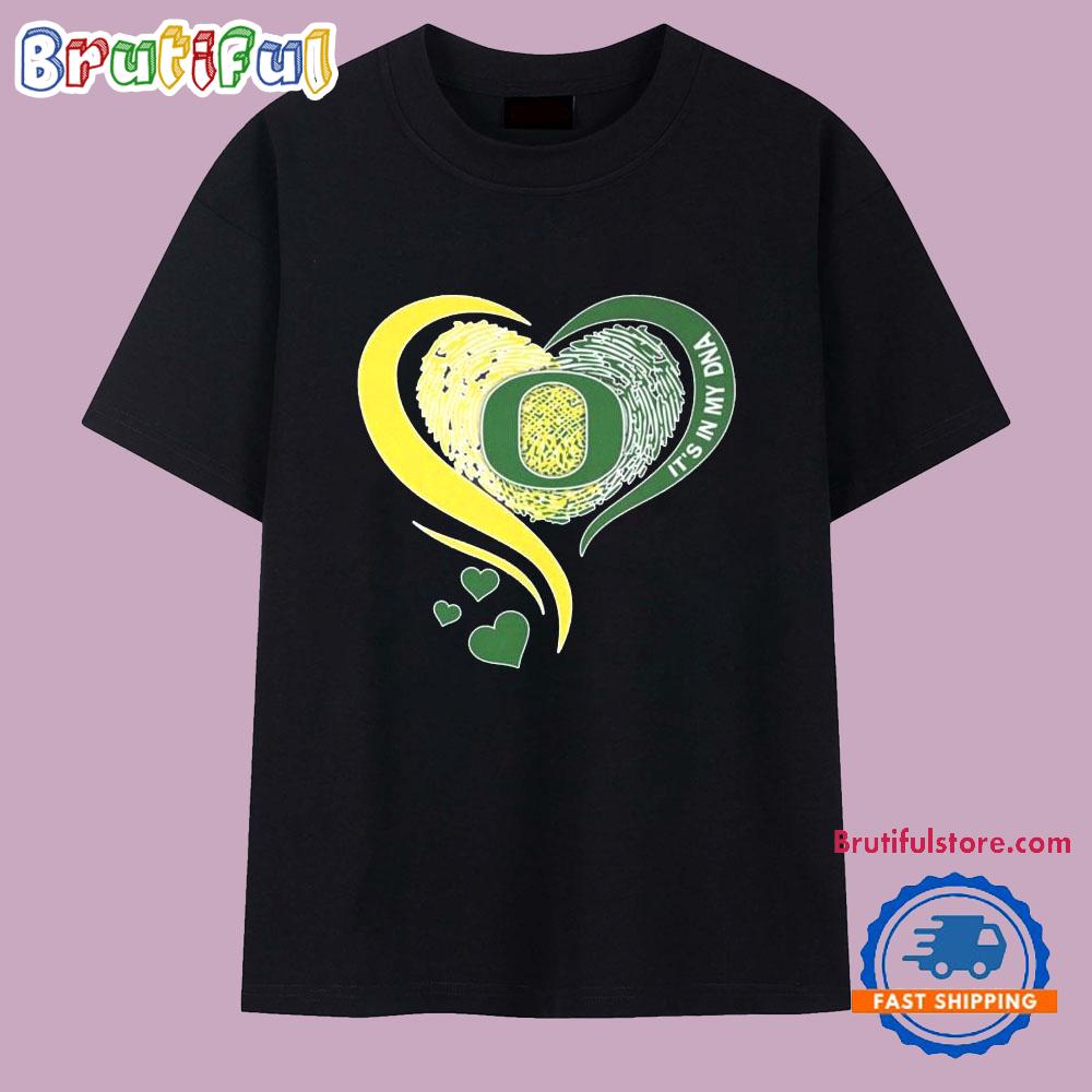 Oregon Ducks It’s In My DNA Heart Logo 2025 T Shirt