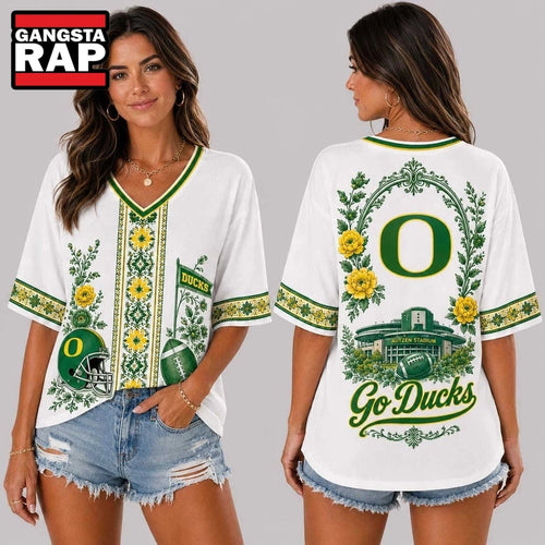 Oregon Ducks NCAA Collegiate Pride Collection V Neck T Shirt
