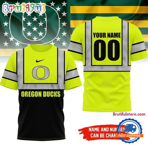 Oregon Ducks NCAA Hi Vis Safety Unisex 3D Shirt