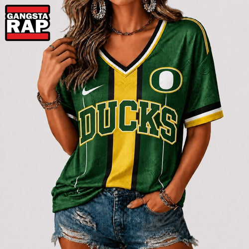 Oregon Ducks NCAA Rivalry Game Spirit V neck T Shirt