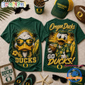 Oregon Ducks NCAA Summer Tropical Mascot Unisex 3D Shirt