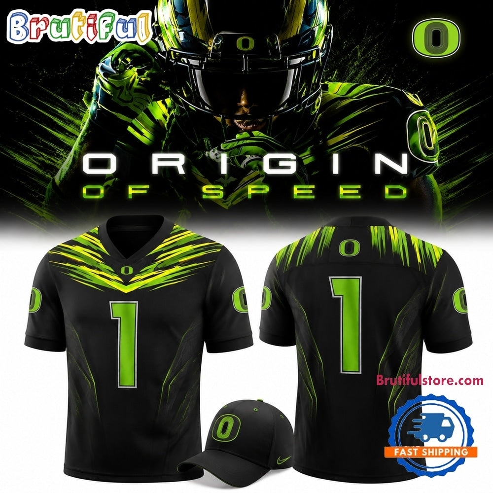 Oregon Ducks Origin of Speed New Uniform Custom Football Jersey