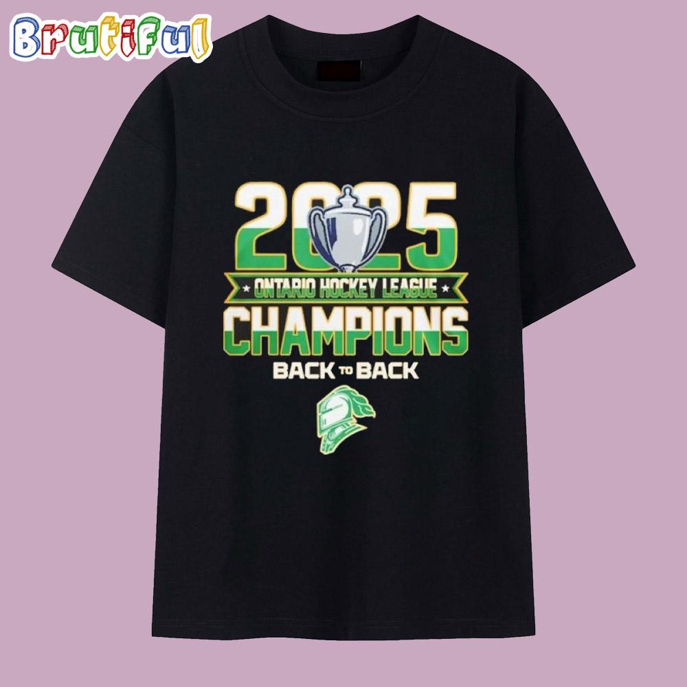 Original 2025 Ontario Hockey League Champions Back To Back T Shirt
