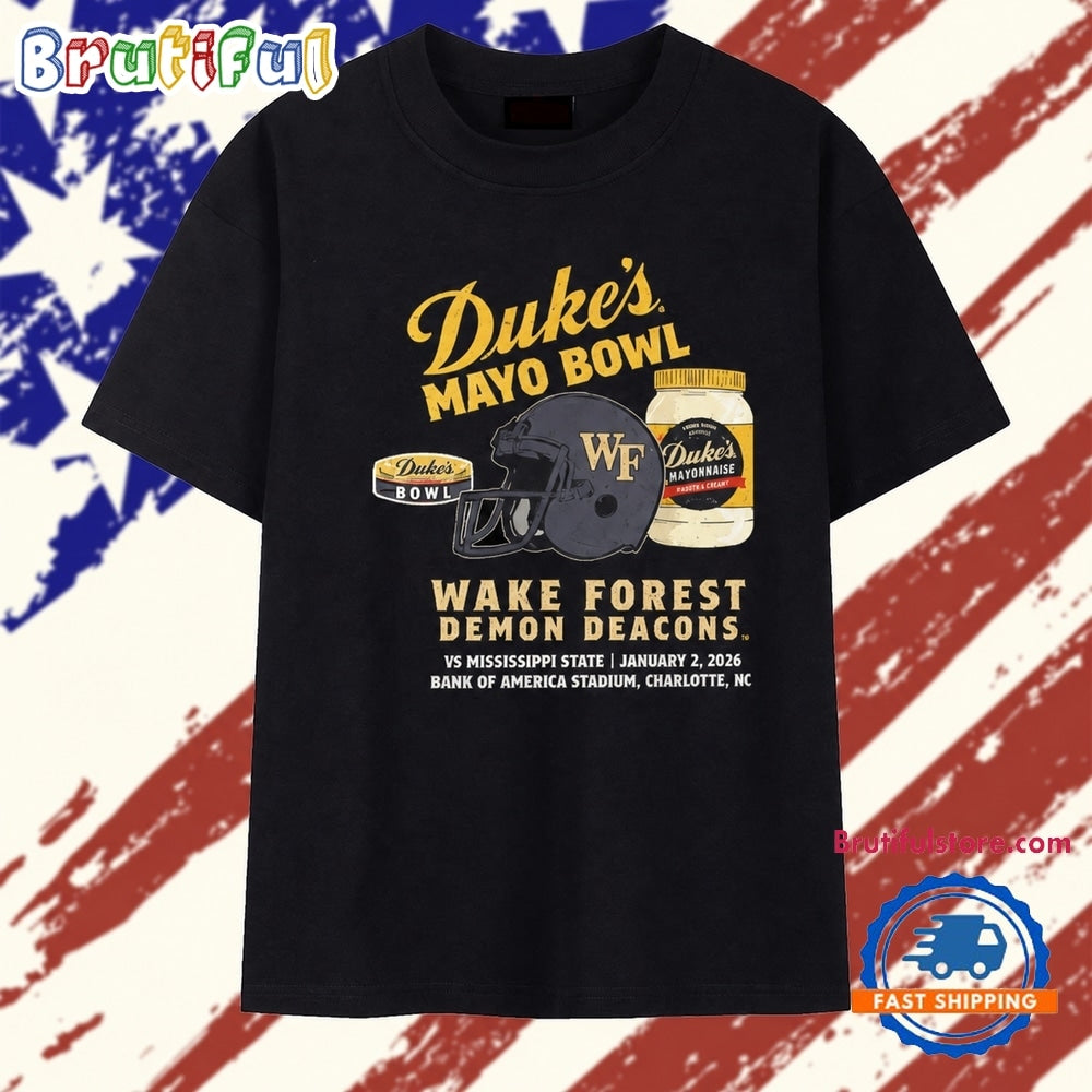 Original Wake Forest Demon Deacons 2026 Dukes Mayo Bowl T Shirt